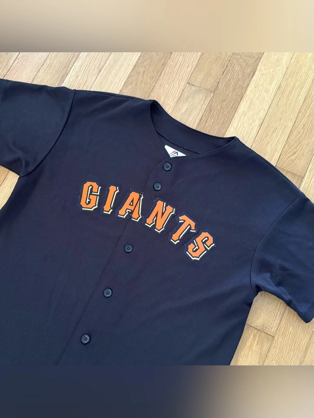 San Francisco Giants Majestic Baseball Jersey Black Orange Youth XL Alternate